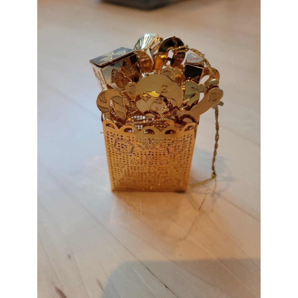 Danbury Mint "Bag of Toys" Ornament from 1997 Gold Christmas Collection